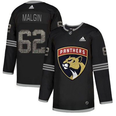 Adidas Florida Panthers #62 Denis Malgin Black Authentic Classic Stitched NHL Jersey Men's